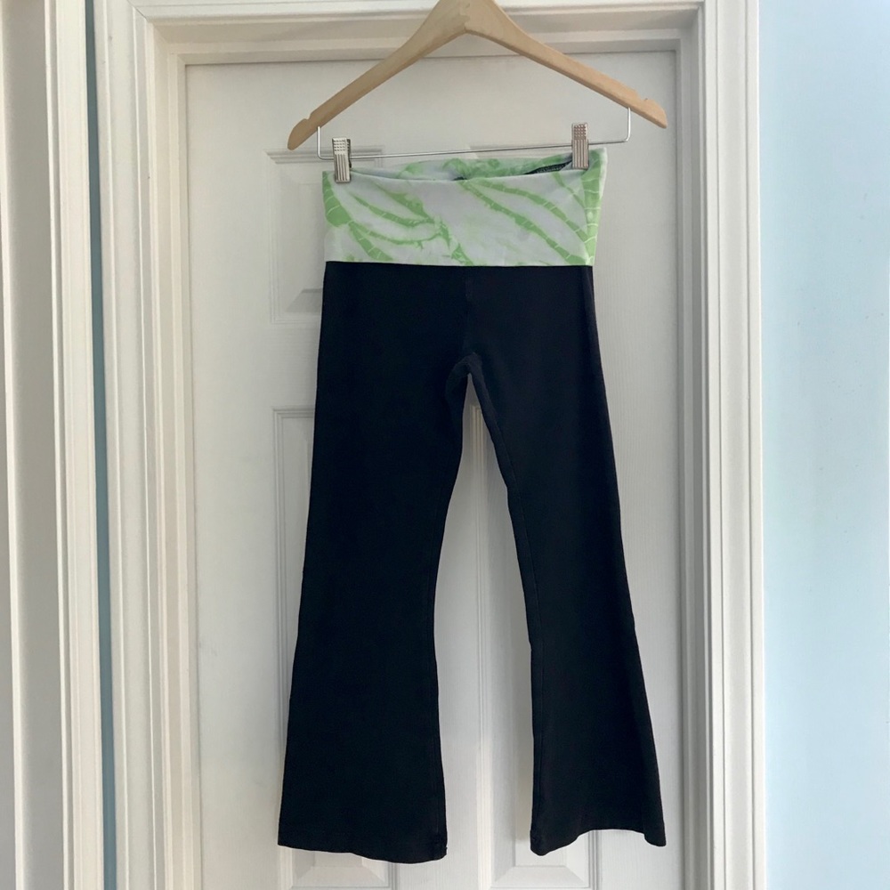 Hard Tail crops with tie dye fold over waistband